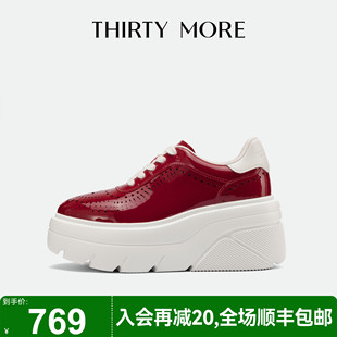 女2025秋冬新款 More百搭厚底板鞋 Thirty 复古休闲鞋 甜酷出街