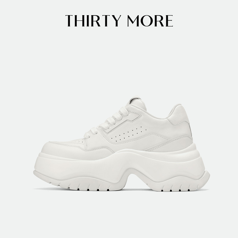 【城市漫步】Thirty More百搭小白鞋女2025秋冬新款厚底老爹鞋女,女鞋,时尚休闲鞋,淘宝优惠券,粉丝福利购,淘宝优惠卷