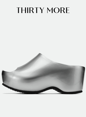 【未来主义】Thirty More厚底拖鞋女2026夏季新款露趾增高一字拖