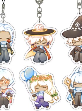 光遇周边钥匙扣白鸟巫师花环书包小挂件徽章玩偶吧唧谷子生日礼物