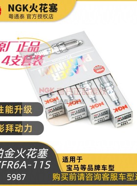 NGK双铂金火花塞 PLZFR6A-11S（5987）适用于宝马等品牌车型