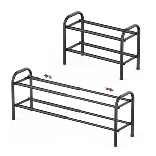 拉车套罩可堆叠伸缩鞋架不锈钢门口简易收纳宿舍组装拖鞋鞋架子耐