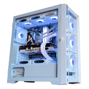 ATX主 玩嘉绝尘360白色机箱玩家绝尘360超高兼容性电脑机箱E ATX