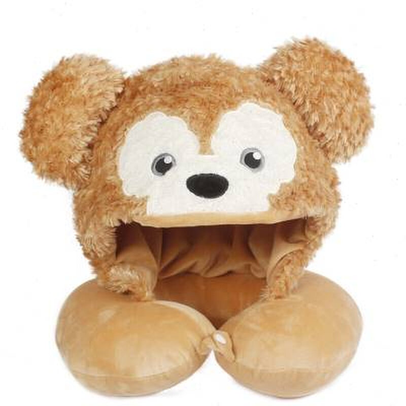 包邮卡通熊和兔子U型枕连帽靠枕脖子护颈枕旅行坐车可爱枕头