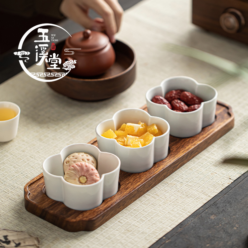 五溪堂陶瓷中式茶点盘零食拼盘