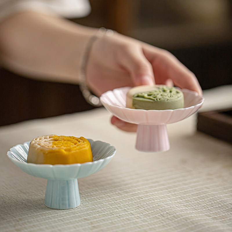 精致陶瓷高脚小果碟中式茶点盘零食盘家用复古点心盘零食盘茶歇盘,餐饮具,果盆/果盘/果篮,淘宝优惠券,粉丝福利购,淘宝优惠卷