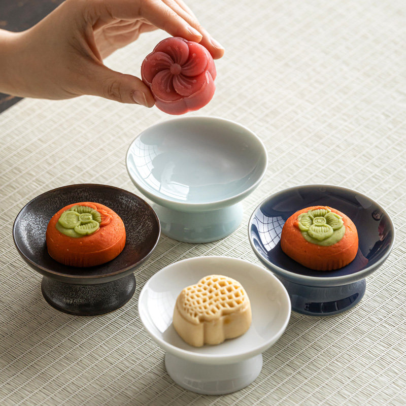 陶瓷小号高脚玲珑果碟中式茶点盘零食盘复古围炉煮茶点心盘糕点盘,餐饮具,果盆/果盘/果篮,淘宝优惠券,粉丝福利购,淘宝优惠卷