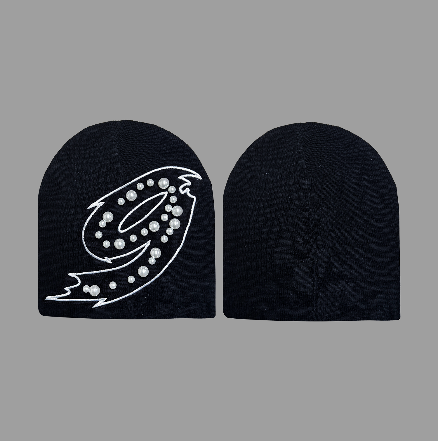 99CLUB原创设计珍珠撞钉冷帽