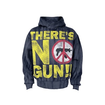 原创NOGUN做旧男女磨破帽衫套头