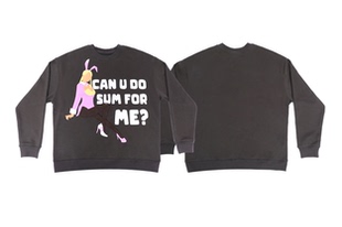 99CLUB丝袜女郎400G潮流原创小众秋冬美式 宽松圆领卫衣