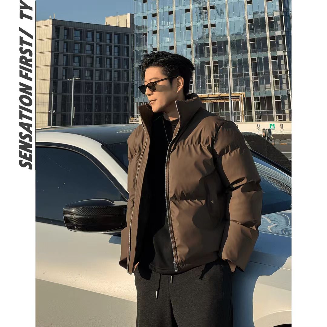 pu皮情侣高级感短款棉服外套