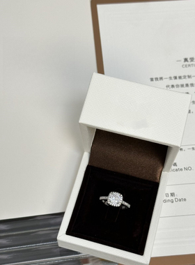 Dr Wife莫桑钻钻戒纯银一生定制一枚求婚订婚结婚戒指仿真女戒