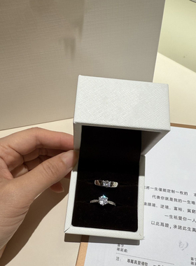 Dr Wife钻戒纯银情侣对戒女结婚订婚婚礼戒指情人节仿真送女朋友