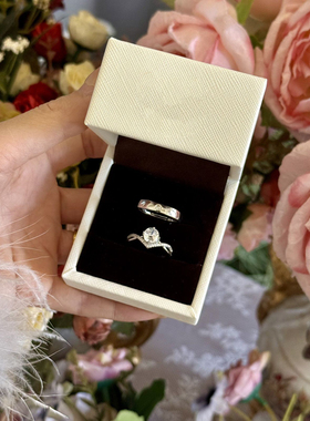 Dr Wife一生一枚钻戒纯银一克拉求婚钻戒情侣对戒订婚结婚戒指女