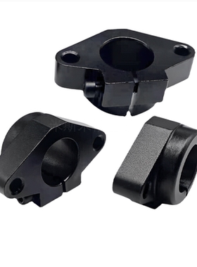 光轴卧式支架滑块 导向轴支座 法兰型菱形开口型 精密铸造件SHFD