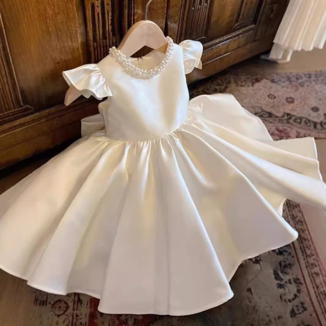 儿童礼服公主裙夏季白色婚纱风