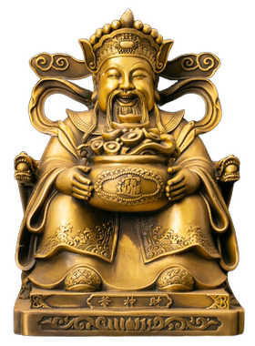铜臻祥黄铜财神爷精致摆件