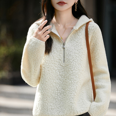 爆款2025秋冬休闲风加厚帽衫