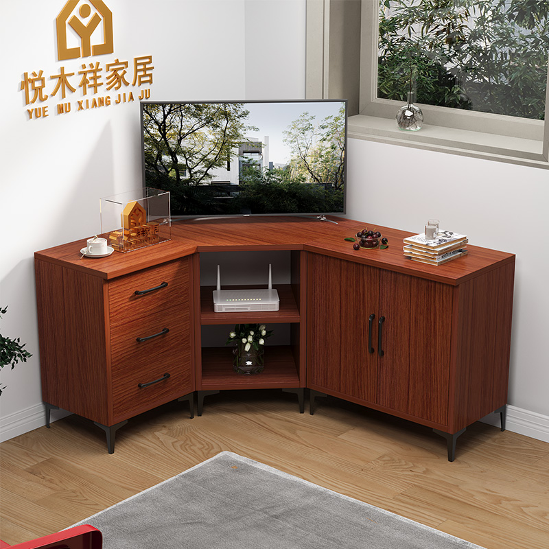墙角转角电视柜收纳柜