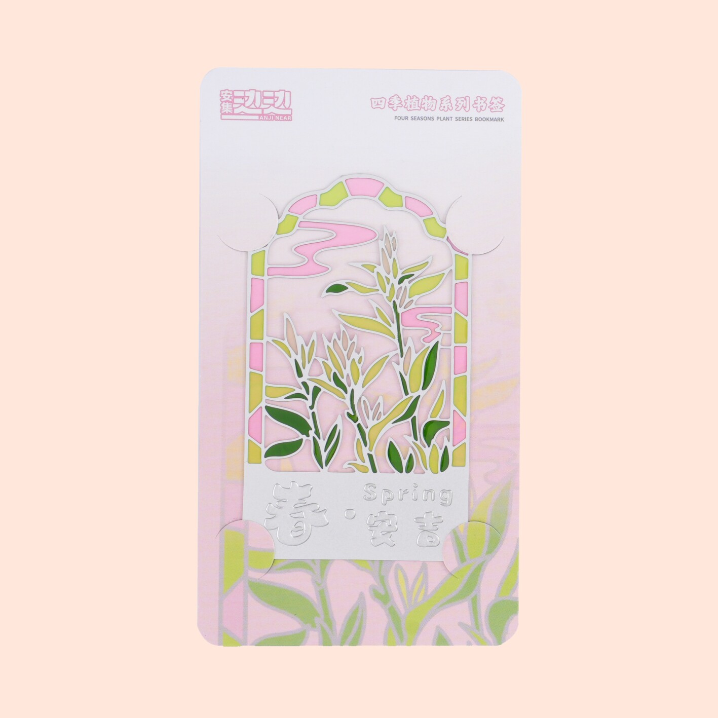 安吉四季植物书签春夏秋冬