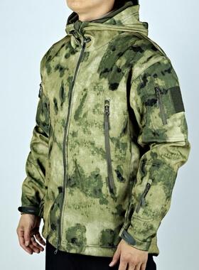 Casual plus-size camouflage assault jacket休闲大码迷彩冲锋衣