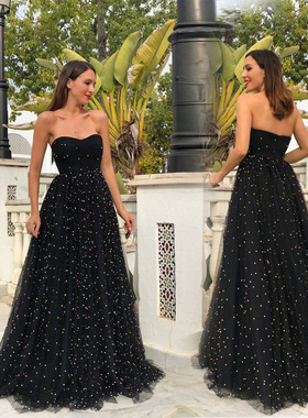 Sexy sleeveless middle waist long dress 性感无袖中腰连衣长裙