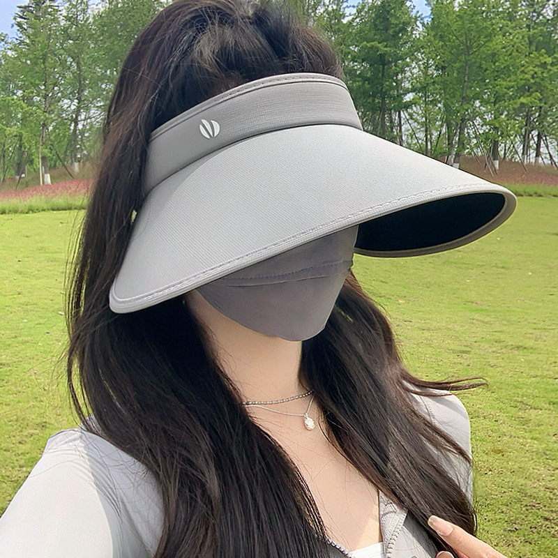 2026新款遮阳帽女防晒防紫外线夏季黑胶空顶帽子大帽檐遮脸太阳帽