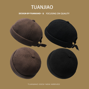 瓜皮帽男韩版 街头潮流地主帽嘻哈雅痞帽女秋冬保暖复古情侣帽子