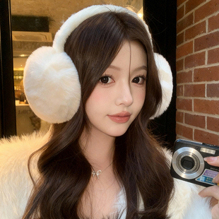 可爱毛茸茸耳套女冬季保暖防冻耳罩防寒耳捂子学生骑行可折叠耳包
