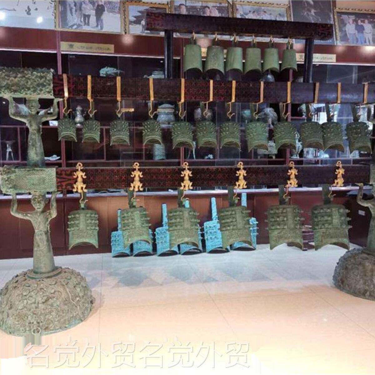 编钟乐器可演奏铜摆件仿古影视道具铜装饰曾侯乙古典奏乐编钟