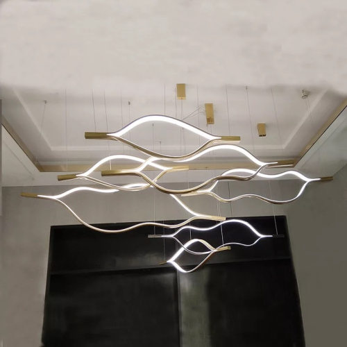 波浪异形吊灯设计师客厅展厅餐厅前台吧台酒店会所后现代非标灯具