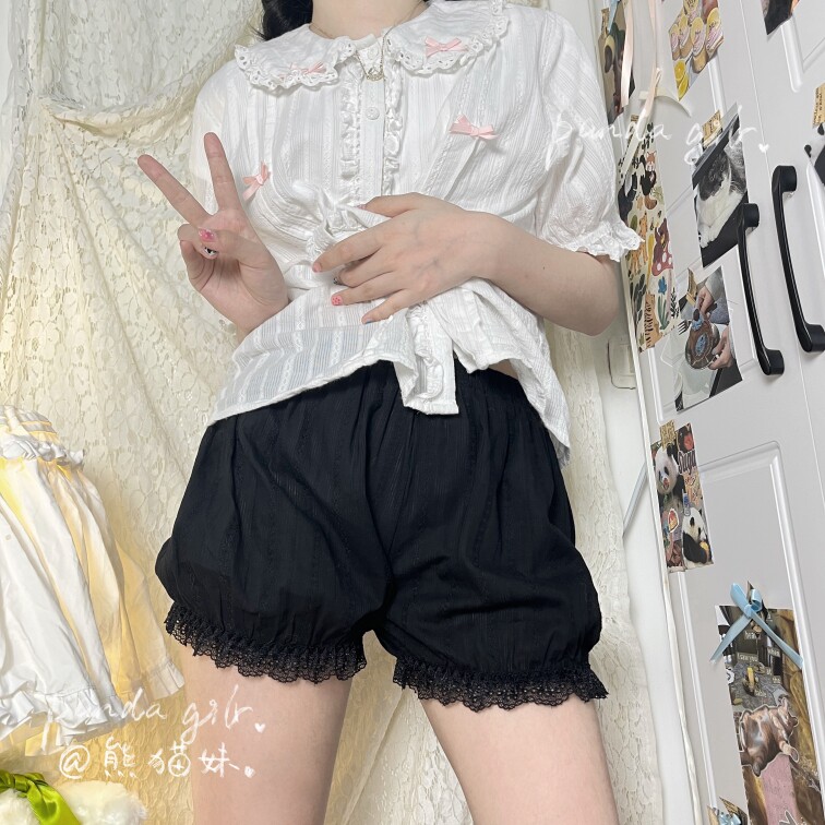 thumbnail for Super Cute Pumpkin Pants Lolita Style Anti-Exposure Summer Thin High-Quality Women's Safety Shorts Pure Cotton Hot Sale