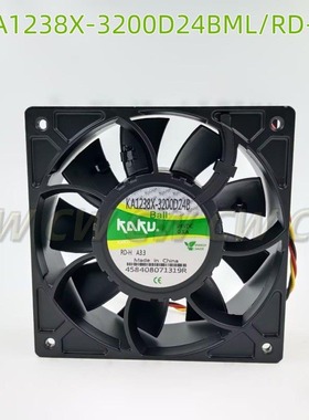 KAKU卡固新能源全金属风扇KA1238X-3200D24BML/RD-H报警DC24V阻燃