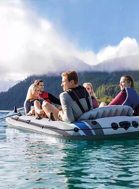 INTEX68324 漂流者四人船组 漂流船 皮划艇 充气艇