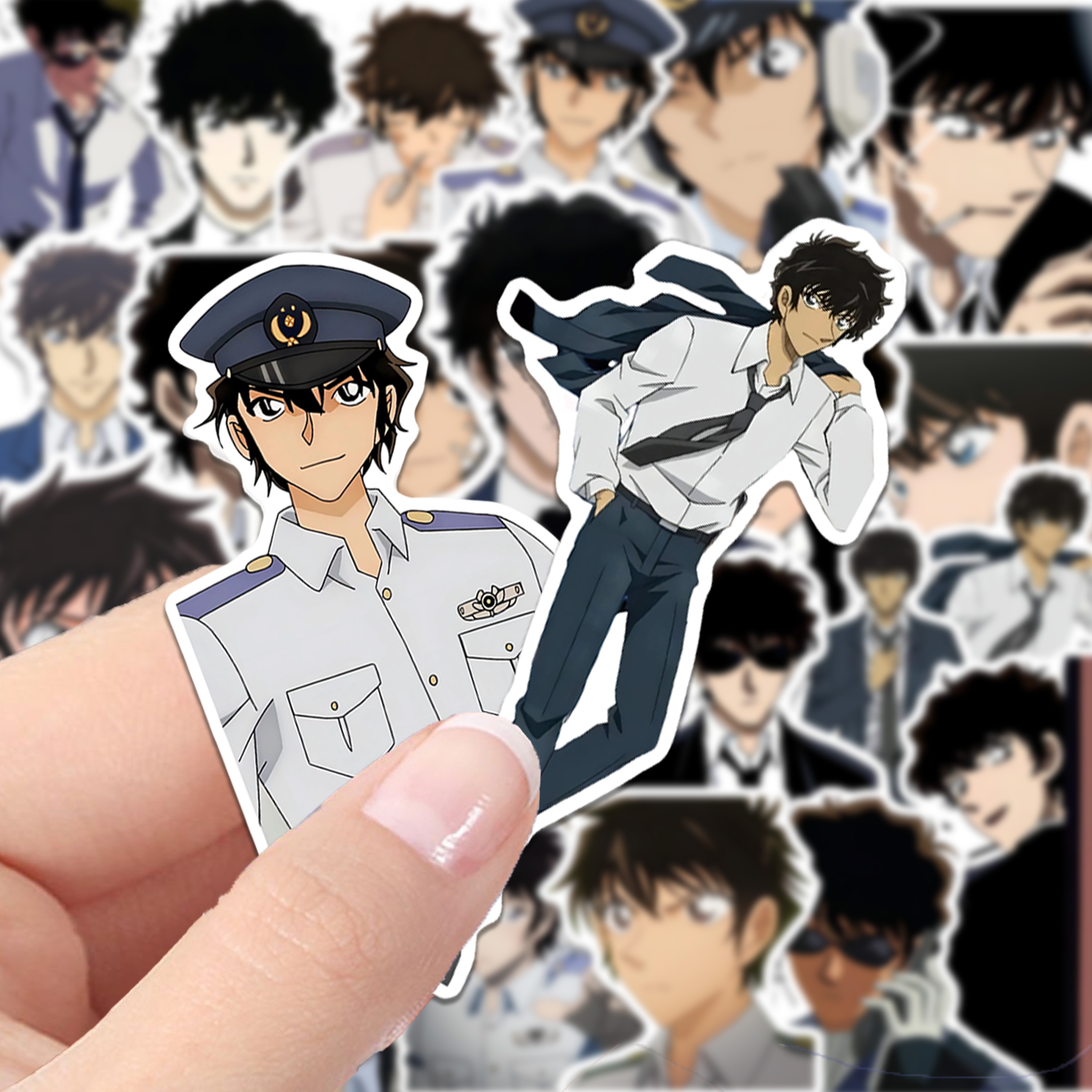 柯南松田阵平高清手账防水贴纸警校谷子周边帅气diy动漫ins贴画