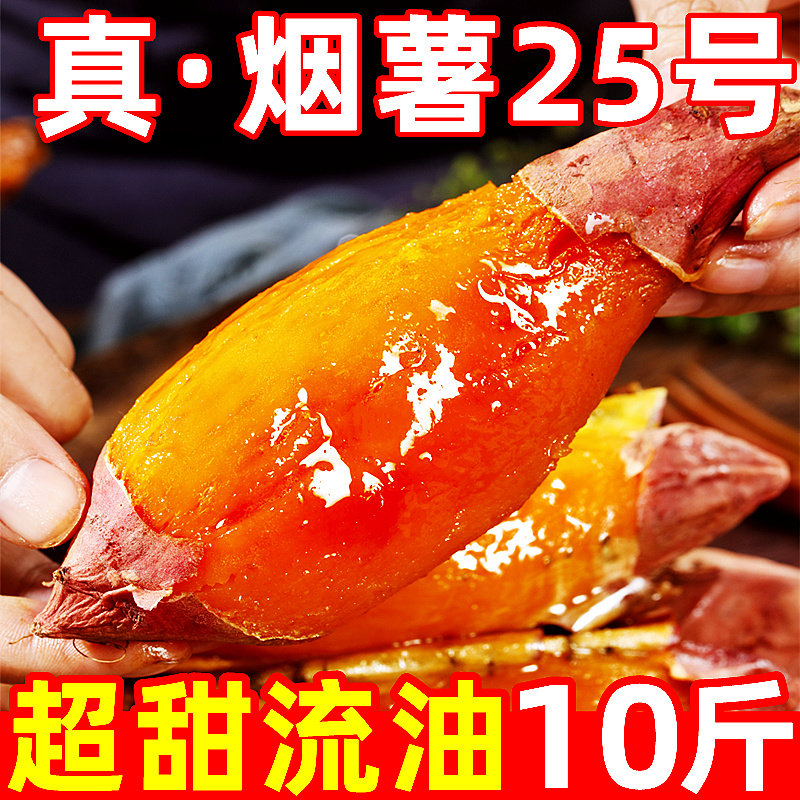正宗山东烟薯25号糖心红薯新鲜烤地瓜沙地蜜薯红心番薯烟台农科院