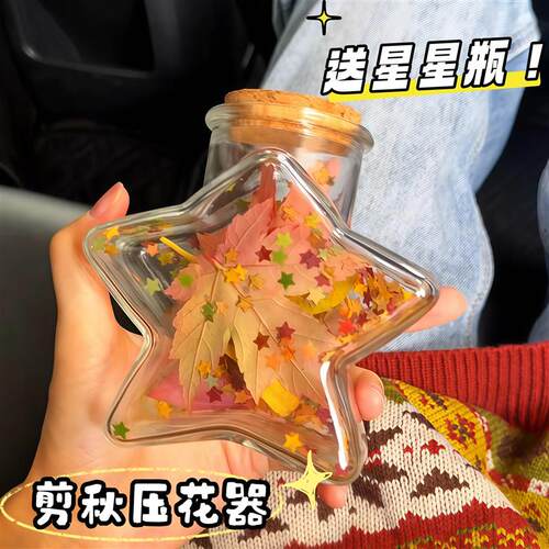 剪秋树叶压花器送星星瓶