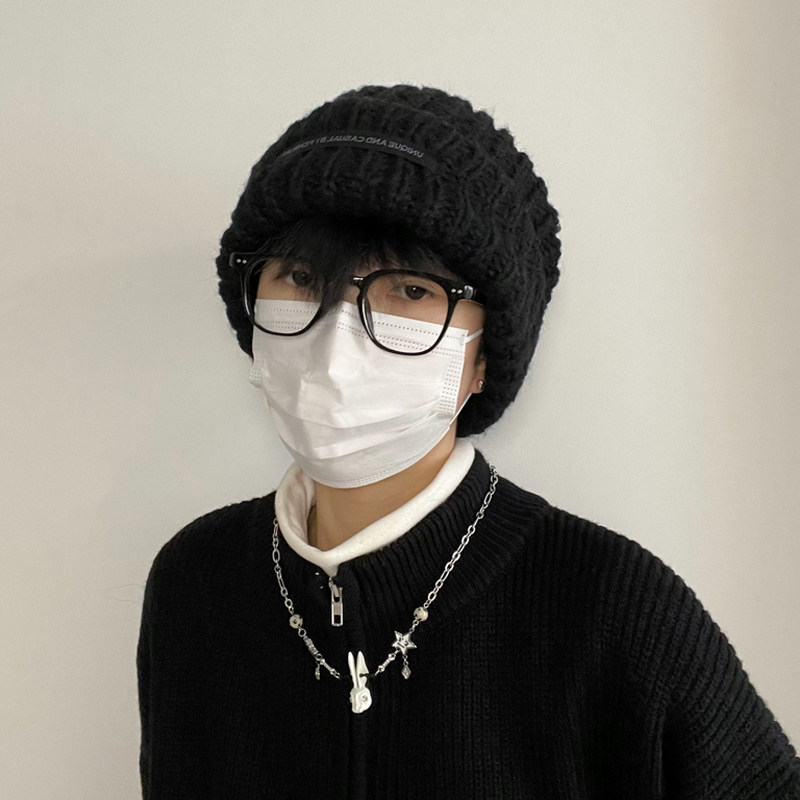 帽子男士秋冬毛线帽男款