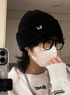 帽子男秋冬季针织毛线帽子
