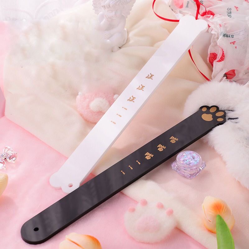 高颜值猫爪戒尺家用cos工具拍子手掌打手亚克力教师教鞭专用图片