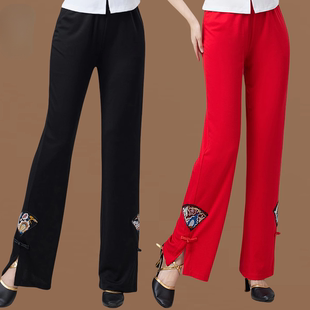 广场舞民族风古典演出跳舞长裤大码健身裤演出表演服舞蹈裤新款女