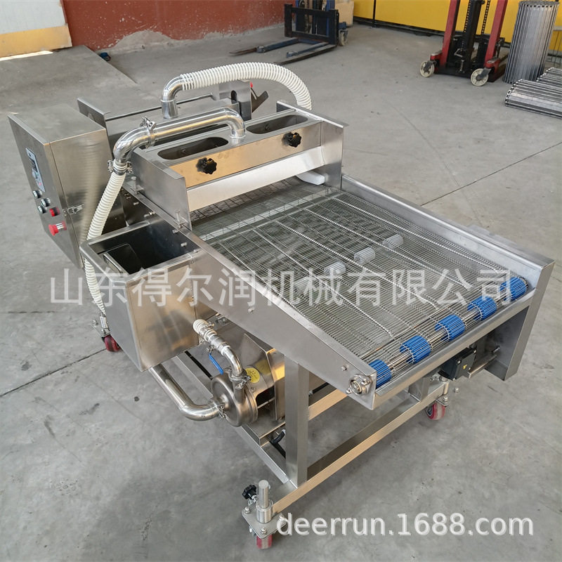 腌制鱼肉上浆机 带鱼沙丁鱼浸浆机 上浆裹粉生产线 源头工厂 自动