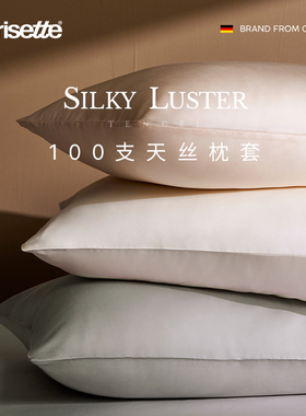 irisette德国100支兰精天丝枕套夏季凉感亲肤枕头套纯色
