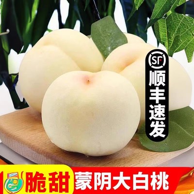 顺丰蒙阴奶油大白桃当季水蜜桃脆甜桃白毛桃非白凤桃新鲜水果整箱