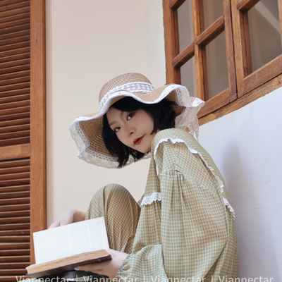 女士春季棉质碎花家居服套装可外