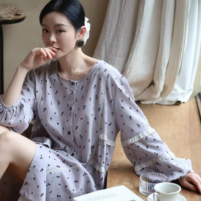 维安花密2025新款睡衣女春秋款