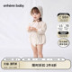 enhennbaby婴儿波点圆领包屁衣2026春秋新款 纯棉宝宝百天连体衣