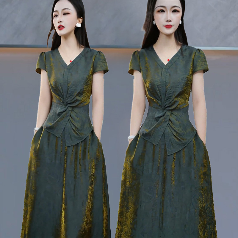 高级时尚洋气新中式气质礼服套装裙2025夏季新款上衣裙子两件套女