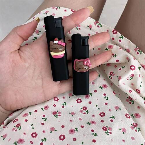 原创黑皮kitty打火机卡通砂轮
