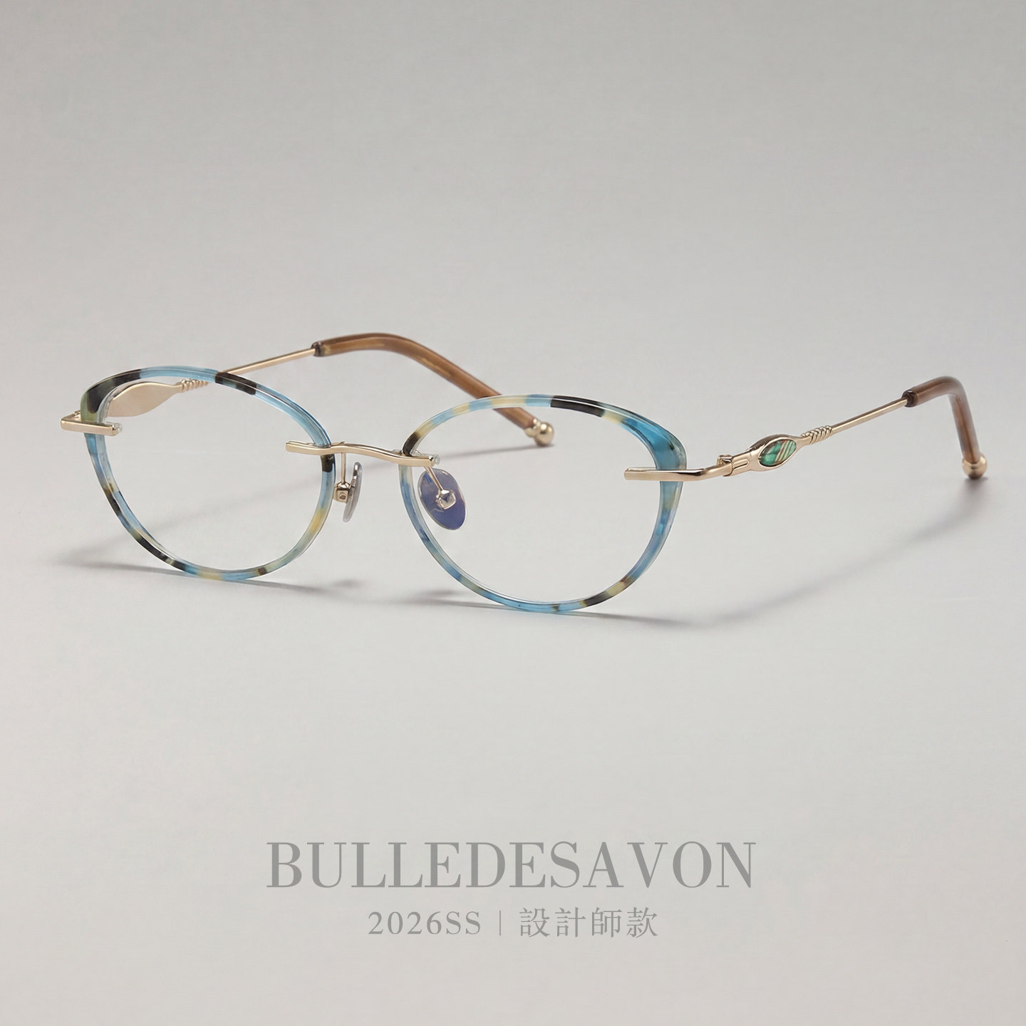 设计师新款DIY手工制作天然鲍鱼贝壳纯钛超轻时尚百搭精致眼镜框